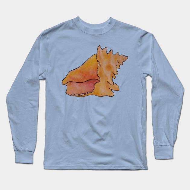 Conch Shell Long Sleeve T-Shirt by LivMyers